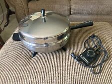 Vintage Farberware Electric Fry Pan Skillet w/Dome Lid 310-B Stainless - Tested picture