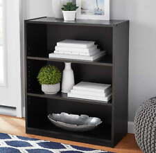Mainstays 3-Shelf Bookcase with Adjustable Shelves, True Black Oak picture