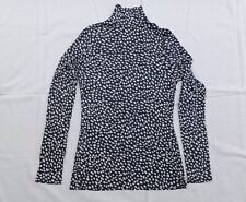 Tory Burch Womens 100% silk Size S Animal Style Print Jersey Mock Turtleneck Top picture