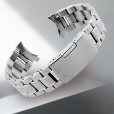 High Quality Solid Stainless Steel Watch Band Strap Curved End 16/18/20/22/24mm picture