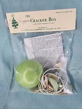 Vintage Cracker Box Beaded Satin Christmas Ornament Kit Singapore NOS picture