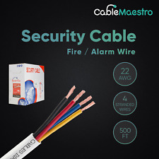 500FT Security / Fire Wire Alarm Burglar 22/4 AWG Cable Stranded White Cable picture