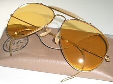 1970's 58[]14MM B&L RAY-BAN GEP ALL-WEATHER AMBERMATIC OUTDOORSMAN SUNGLASSES picture