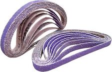 20-PACK Purple File Sanding Belt Abrasive 1/2×18 inch 40,60,80,100,120 -320 GRIT picture