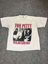 Vintage 90's Tom Petty Wildflowers Tour T Shirt Adult XL White RARE Mens picture