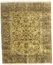8X10 Floral Style Agra Jaipur Handmade Oriental Rug Vintage Wool Carpet 7'11X9'8 picture