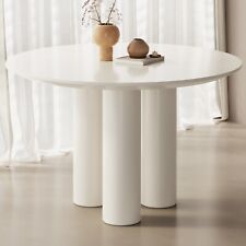 Guyii 39.3Round Dining Table Modern White Dining Table Living Room Kitchen Table picture