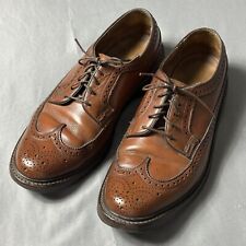 Vintage Florsheim Imperial Shoes Men 8D Brown Longwing V Cleat 5 Nail Brogue picture