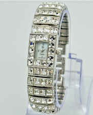 VNtg Ladies J&J Crystal Accent Dress Luxury Bracelet Watch 12008 needs battery picture