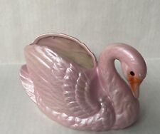 VINTAGE Pink Swan Ceramic Planter picture