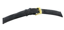 15mm Hadley-Roma Black Genuine Lizard Unstitched Unisex Watch Band Regular MS973 picture