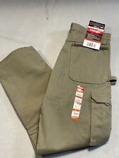 Wrangler Riggs Workwear Olive Green Double Knee Cargo Ranger Pants 30x32 Ripstop picture
