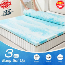 Gel Infused Memory Foam Mattress Topper - Ultra-Cooling & Pillow-Soft Comfort picture