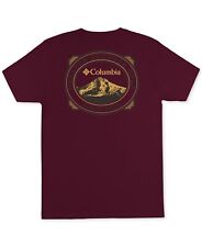 Columbia Men's Classic-Fit Stamp Logo Graphic Short Sleeve T-Shirt Rich Wine XL picture