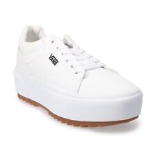 New VANS Seldan Platform St Women’s Shoes Size 8 White picture