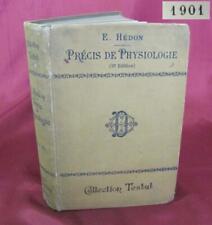 1901 ANTIQUE FRENCH MEDICAL BOOK TEXTBOOK PHISIOLOGY PARIS picture