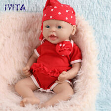 IVITA 15inch Full Silicone Baby Girl Lifelike Baby Handmade Soft Silicone Dolls picture