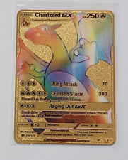 2020 POKEMON CHARIZARD GX GOLD METAL CARD picture