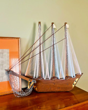 Vintage MCM Model Clipper Ship String Art picture