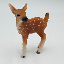 Schleich White Tailed Deer Spotted Baby Fawn Animal Figure 2 inch picture
