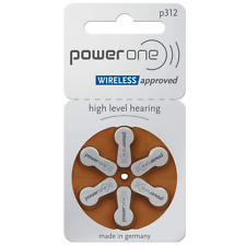 Power One Size 312 Hearing Aid Batteries, Multi-Packs from 6 PCS to 300 PCS picture