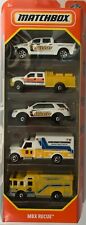 Matchbox 2022 MBX Rescue Recue 5-Pack     Fire / Ambulance / Sheriff / Emergency picture