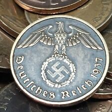 Rare WW2 Third Reich Bronze 2 RP Reichspfennig Coin Buy 3 Get 1 Free picture