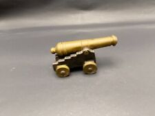 Vintage Brass Cannon OX MFCO Cast Iron Carriage Military Memorabilia Souvenir picture
