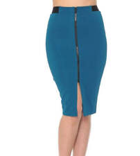 Women's Front Split Zipper Detail Bodycon Pencil Skirt picture