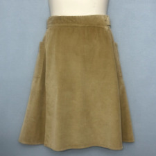 Vintage LL Bean Womens Skirt XL Camel Tan Corduroy Wrap Midi Classic Modest picture