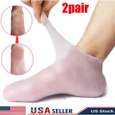 2 Pair Full Length Silicone Gel Moisturizing Socks Foot Care Protector  picture