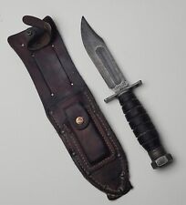 VINTAGE CAMILLUS N.Y. PRE- 1967 PILOT SURVIVAL FIGHTING KNIFE W/ SCABBARD  picture