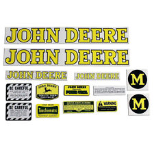 Mylar Decal Set Fits John Deere Tractor M Styled Hood 1947-1952 picture