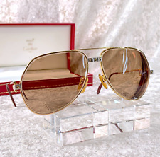 Vintage Cartier Eyeglasses Santos Gold Frame 62-14-140 with Case picture