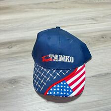 Team Tamko Strap Back Hat Cap American Flag USA One Size Embroidered EUC picture
