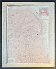 Antique 1895 Map of San Francisco & California Published by Rand, McNally & Co. picture