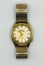 VINTAGE 1975 BULOVA ACCUTRON 218 With Date - 10 KT ROLLED GOLD PLATE picture