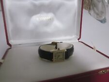 VINTAGE CUSTOM 1 OF 1 SOLID 14K GOLD CARTIER TANK LADIES WATCH  RARE picture