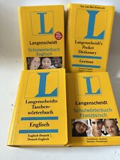 Langenscheidt 4 Book Lot German French English Dictionaries  picture