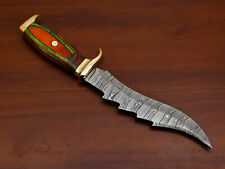 Rody Stan CUSTOM MADE HAND FORGED DAMASCUS BLADE BOWIE HUNTING CAMPING KNIFE picture