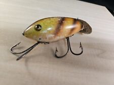 Early Vintage Heddon Dowagiac Crab Wiggler. Wood Fishing Lure, Glass Eyes. picture