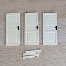 Vtg Lundby Dollhouse Lot of 3 Interior Doors Gothenburg White Replacement Parts picture