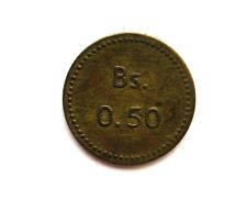 Rare Venezuela Coin 0.50 Bolivares (50 Centimos) (Real) 1939 Leper Colony picture