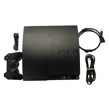 Sony PlayStation 3 Console PS3 Slim Black Bundle Controller & Cords Tested picture