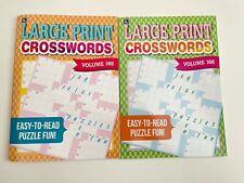 Lot 2 Large Print CROSSWORDS Puzzle Books Kappa 165 166 Full Sized  picture