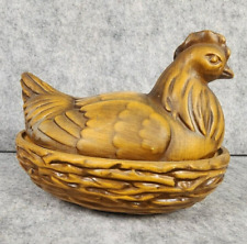 VTG Royal HAEGER Pottery USA Brown Hen on a Nest  9