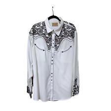 Scully’s vintage embroidered western gunfighter shirt men’s size XL picture