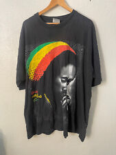 Vintage Bob Marley Natty Dread Shirt 3XL Black Short Sleeve Red Yellow Green Pro picture