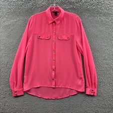 Forever 21 Button Down Shirt Women's Small Hot Pink Button Up Ladies S picture