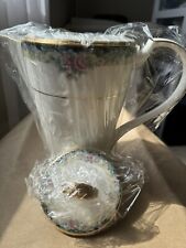 NWT NORITAKE JAPAN “MI AMOR” COFFEE SERVER WITH LID, RARE, BRAND NEW IN BOX picture